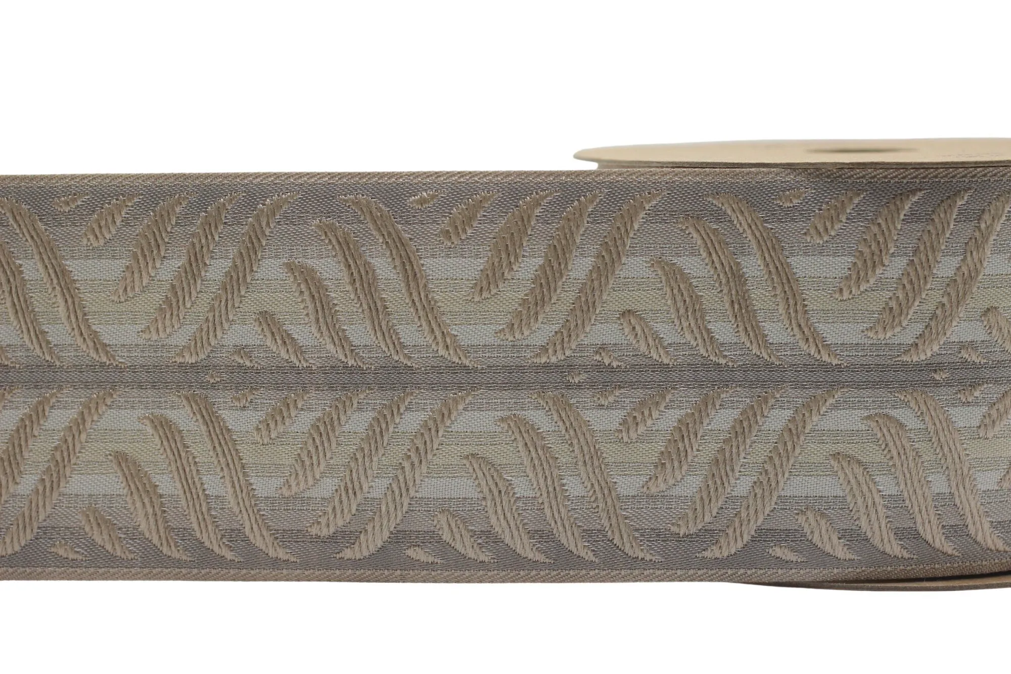 2.67" Leaf Trim Tape, Upholstery Trim, Fabric Trimmings, Drapery Banding Trim Tape, Jacquard Ribbon, curtain trim ideas 214 V2