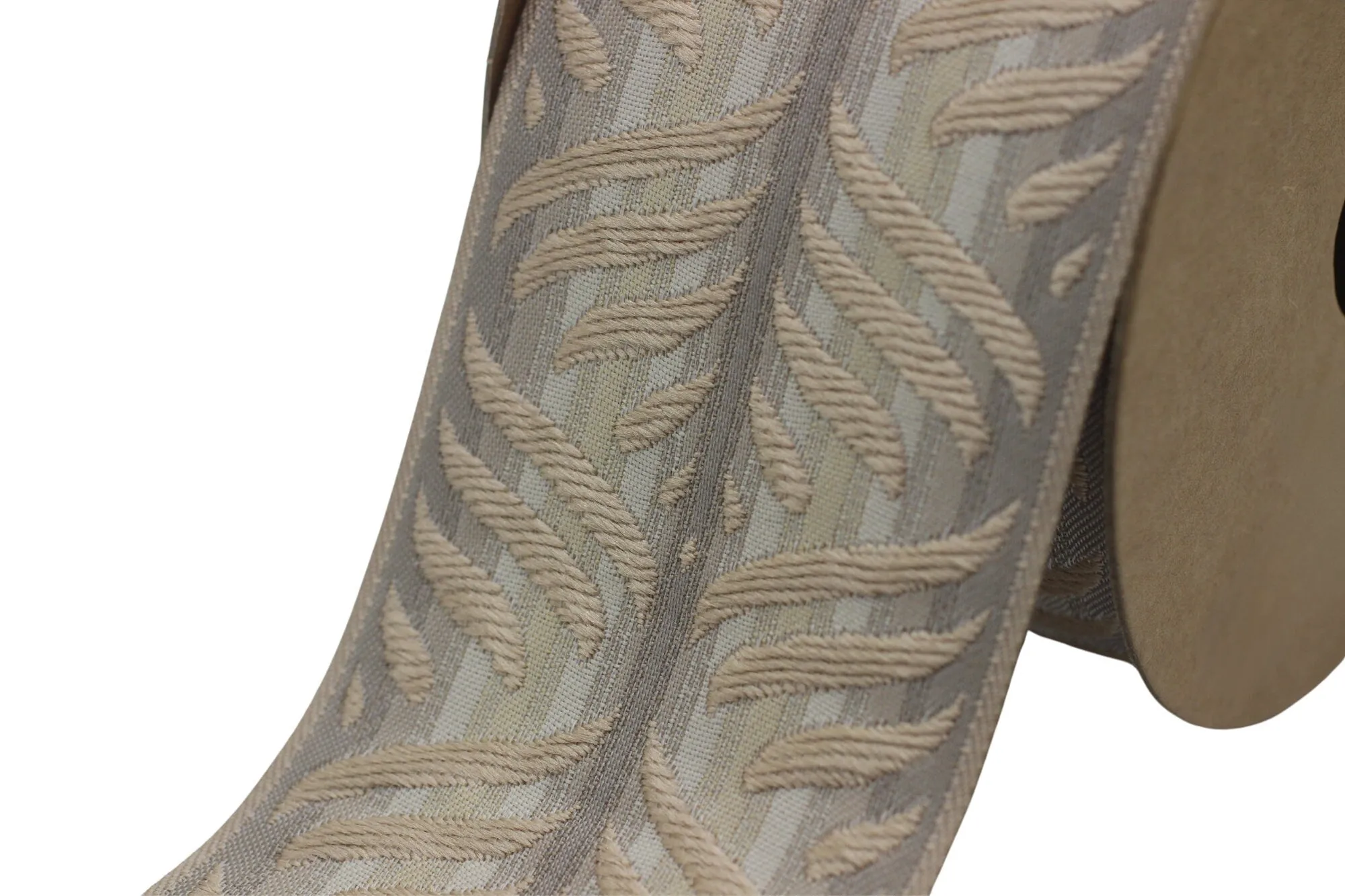 2.67" Leaf Trim Tape, Upholstery Trim, Fabric Trimmings, Drapery Banding Trim Tape, Jacquard Ribbon, curtain trim ideas 214 V2