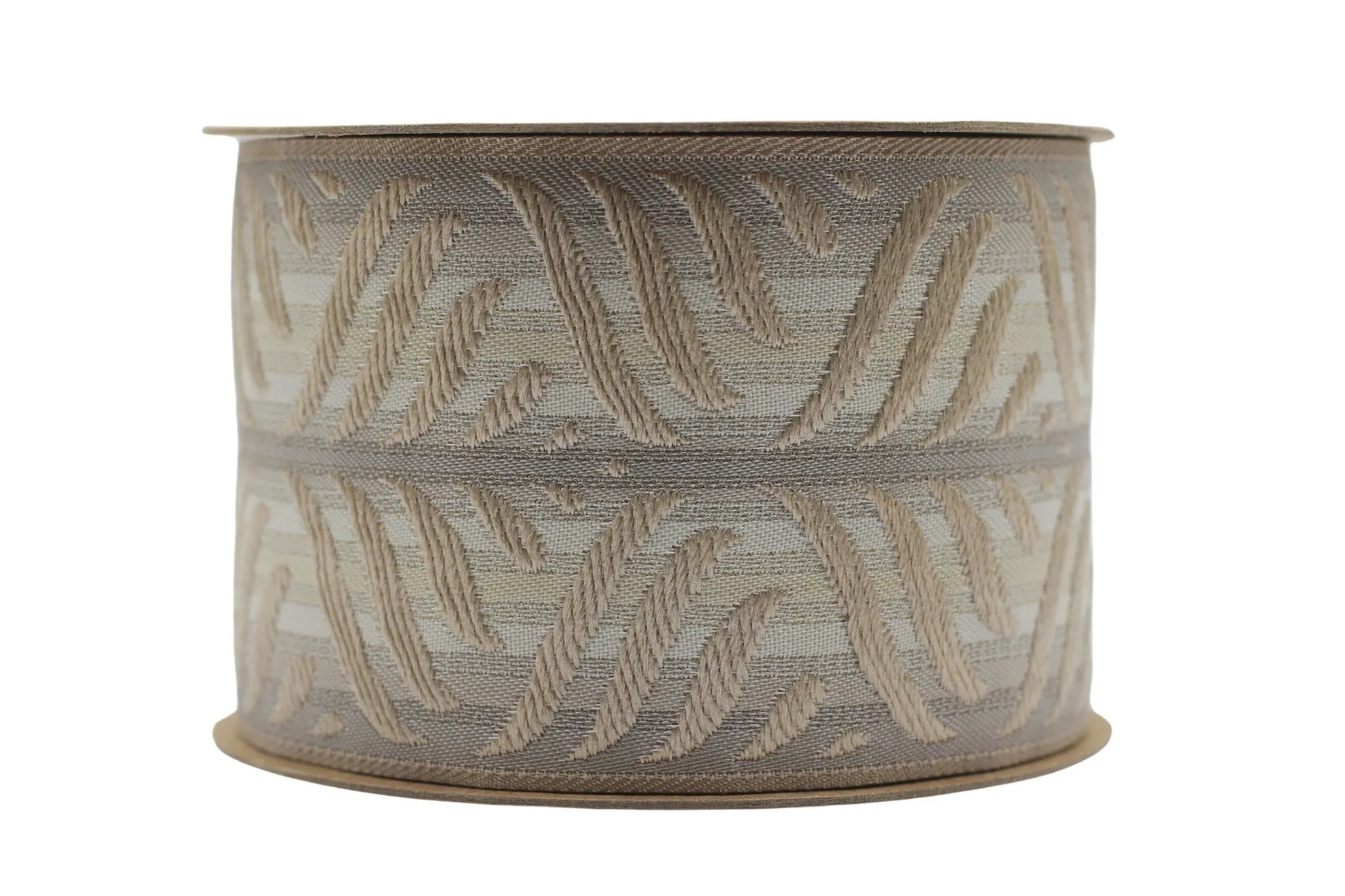 2.67" Leaf Trim Tape, Upholstery Trim, Fabric Trimmings, Drapery Banding Trim Tape, Jacquard Ribbon, curtain trim ideas 214 V2