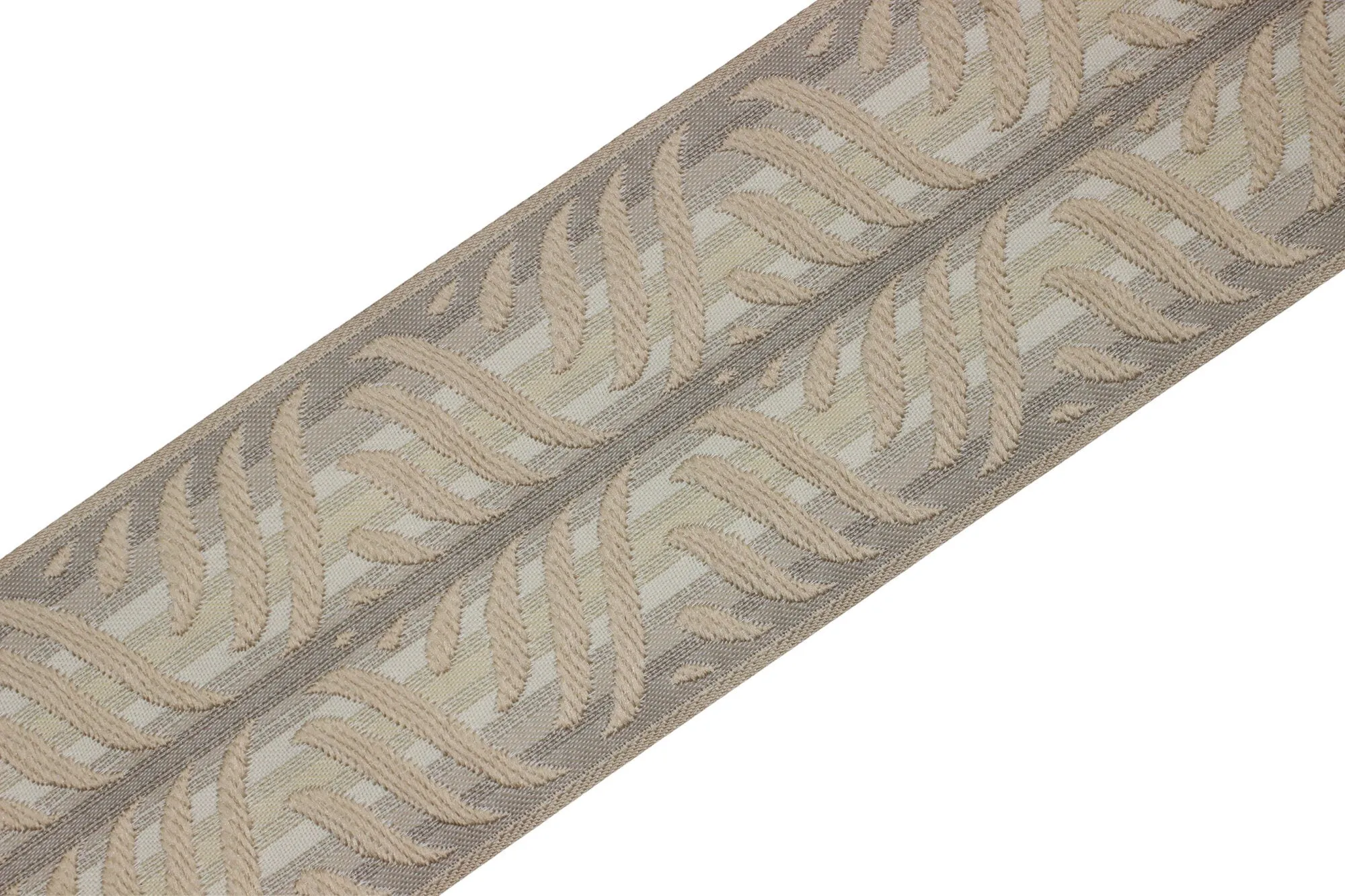 2.67" Leaf Trim Tape, Upholstery Trim, Fabric Trimmings, Drapery Banding Trim Tape, Jacquard Ribbon, curtain trim ideas 214 V2