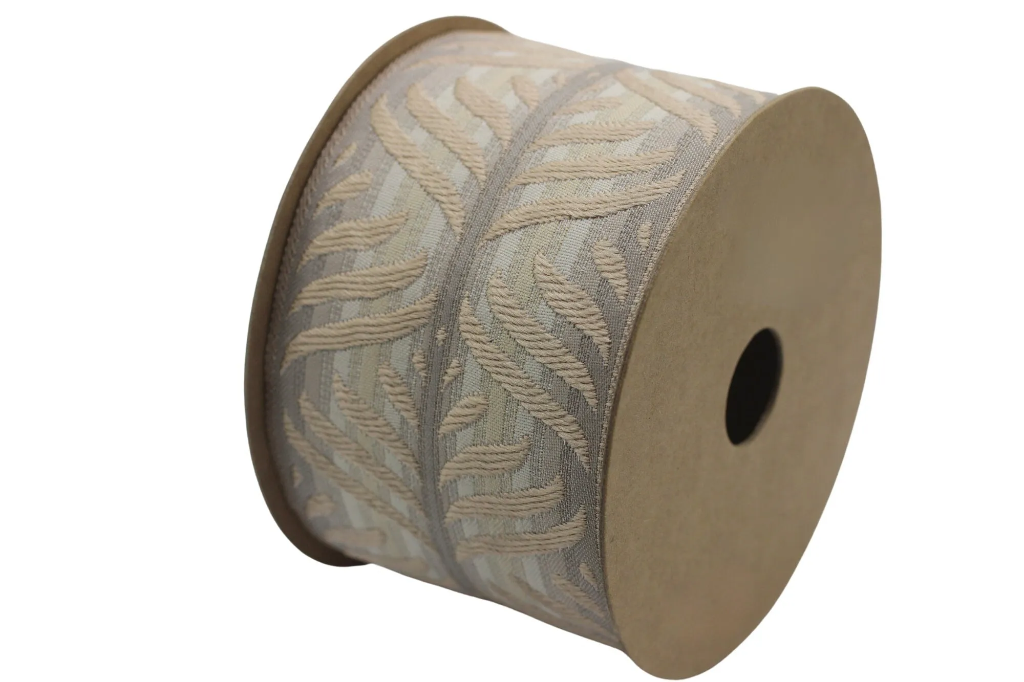 2.67" Leaf Trim Tape, Upholstery Trim, Fabric Trimmings, Drapery Banding Trim Tape, Jacquard Ribbon, curtain trim ideas 214 V2