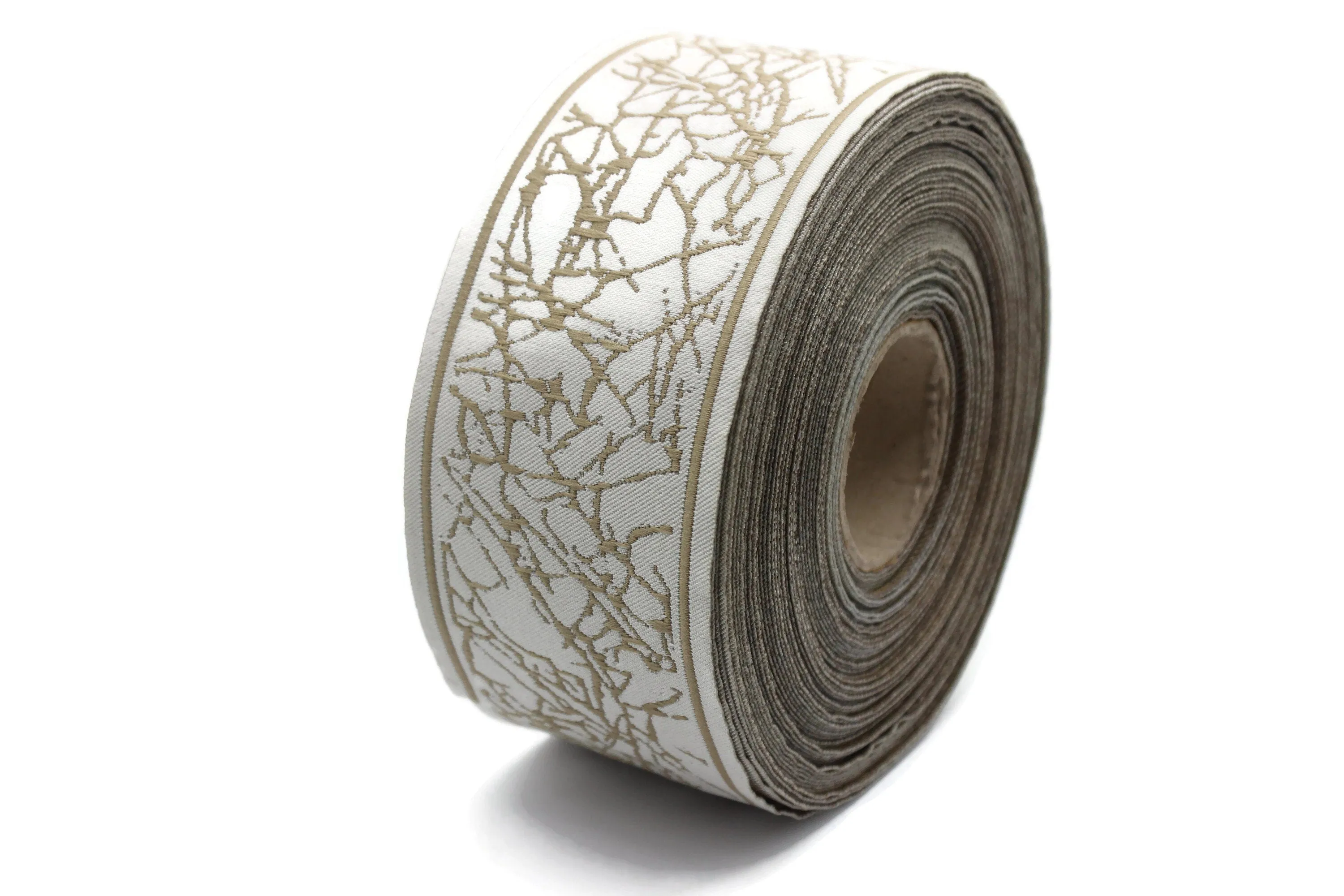 2.75" Roots Embroidered Drapery Trims, 70mm Jacquard Trims, Sewing Trim, Curtain trims, Jacquard Ribbons, Drapery Banding 70031 C10