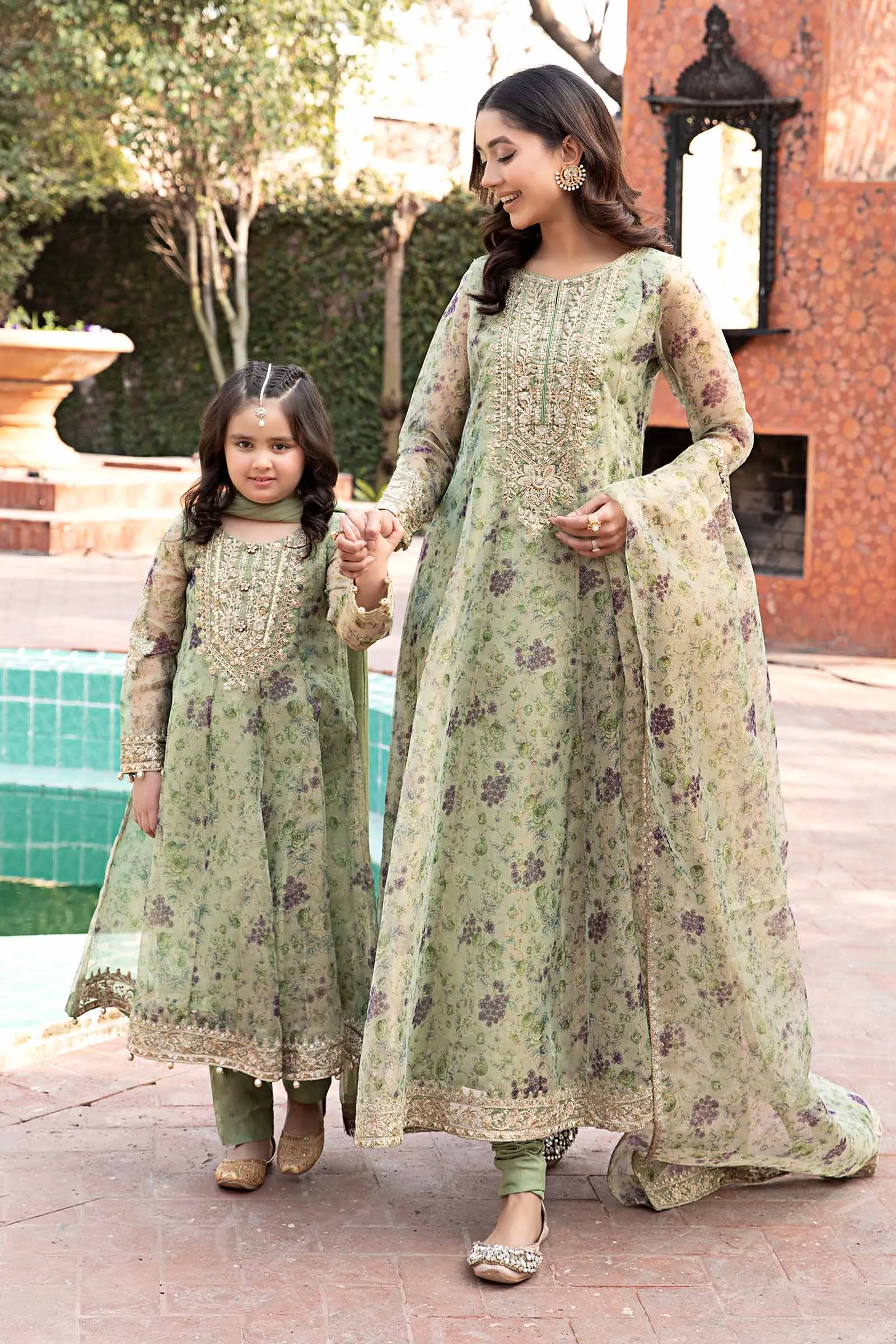 3 Piece Printed Organza Masoori Net Suit | DW-EF24-65