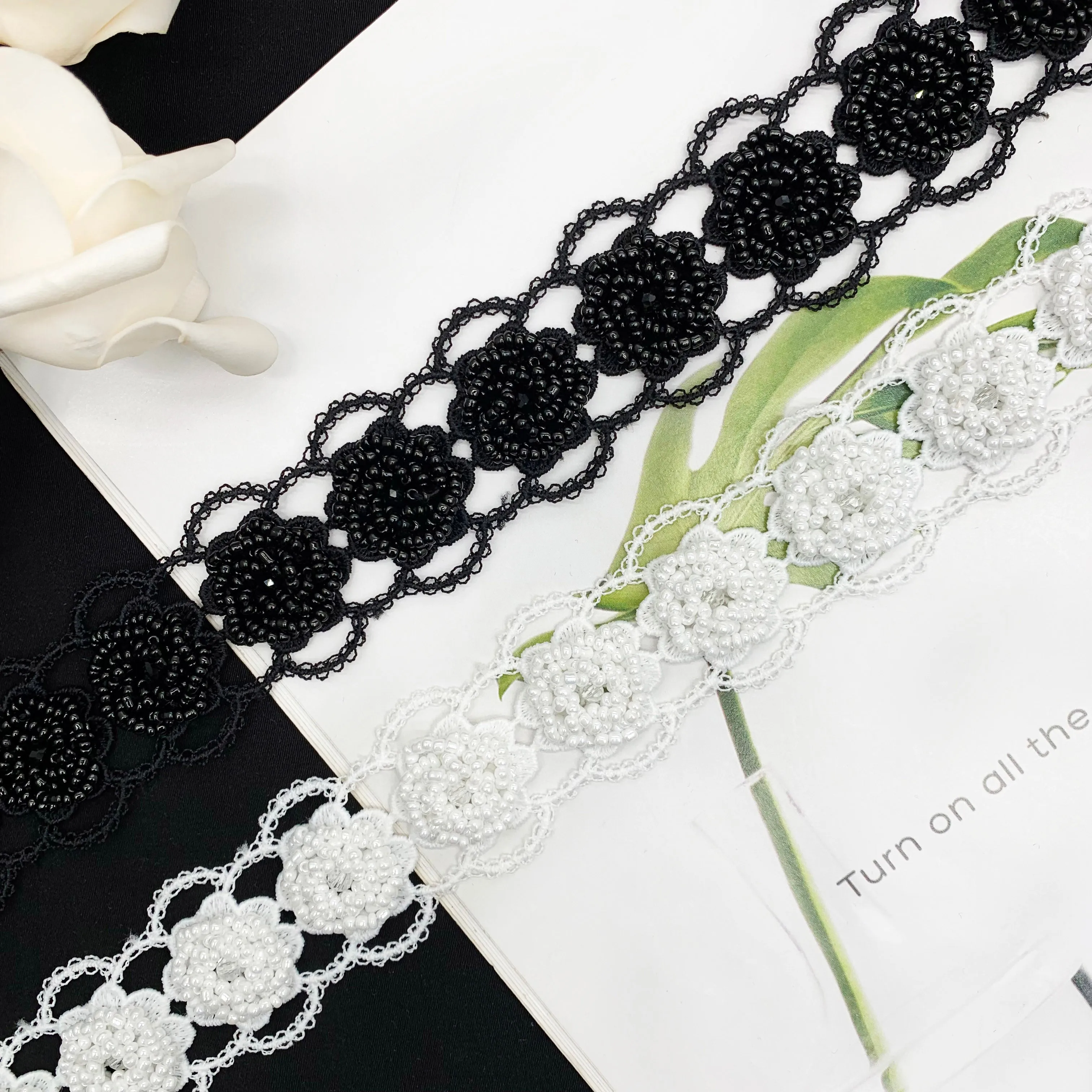 Beaded lace NFD11A413/NFD11A414