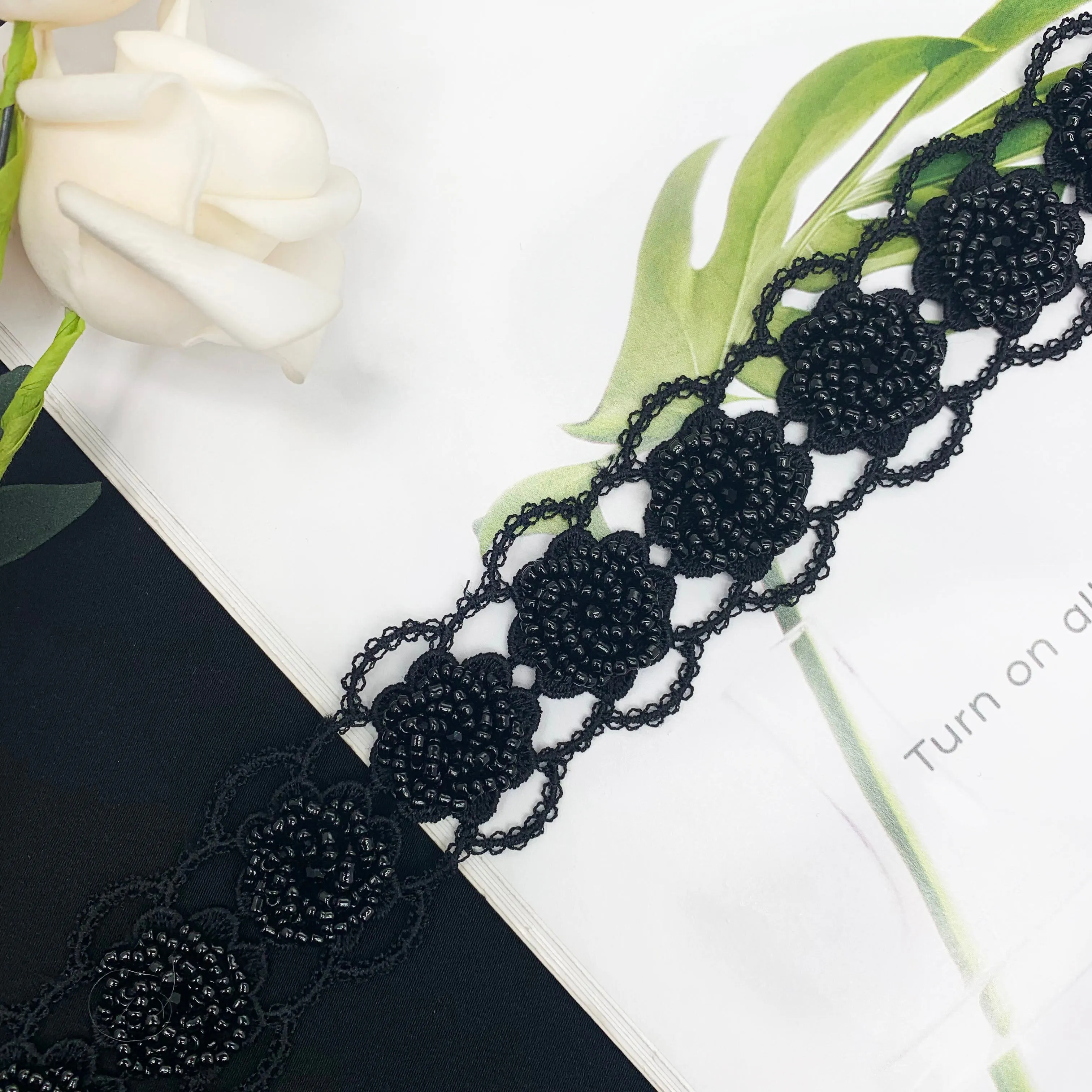 Beaded lace NFD11A413/NFD11A414