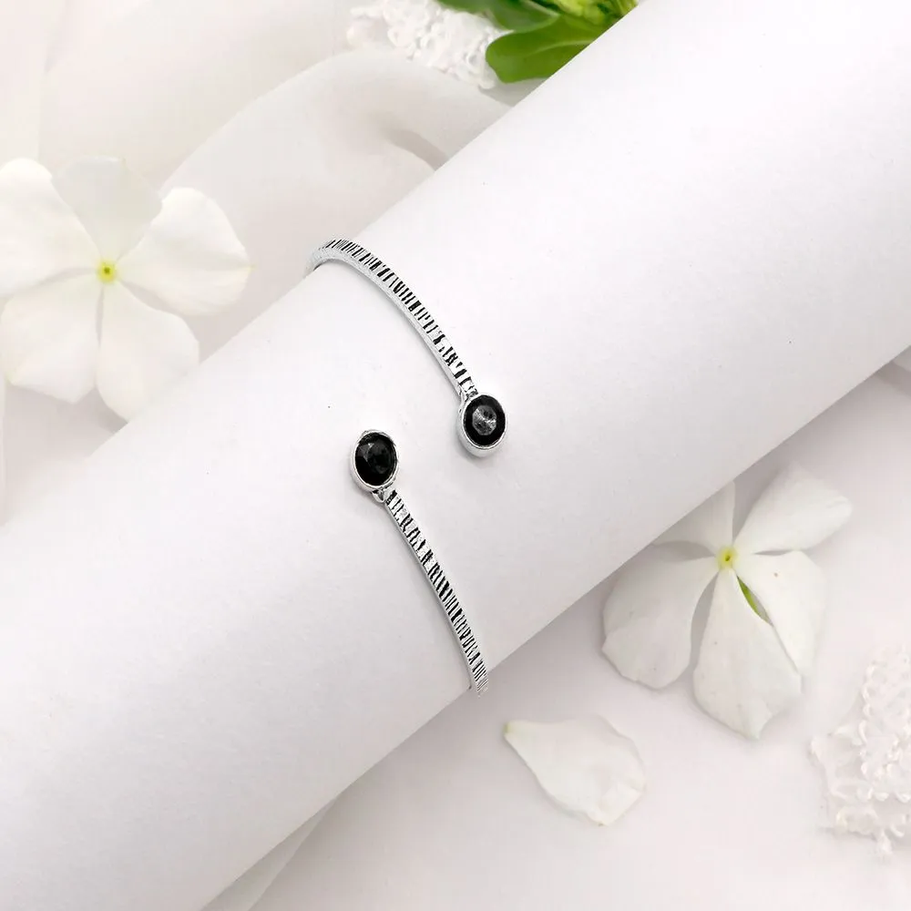 Bhamini Black Silver Oxidized Bracelet
