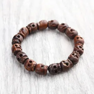 Bold Carved Skulls Bracelet