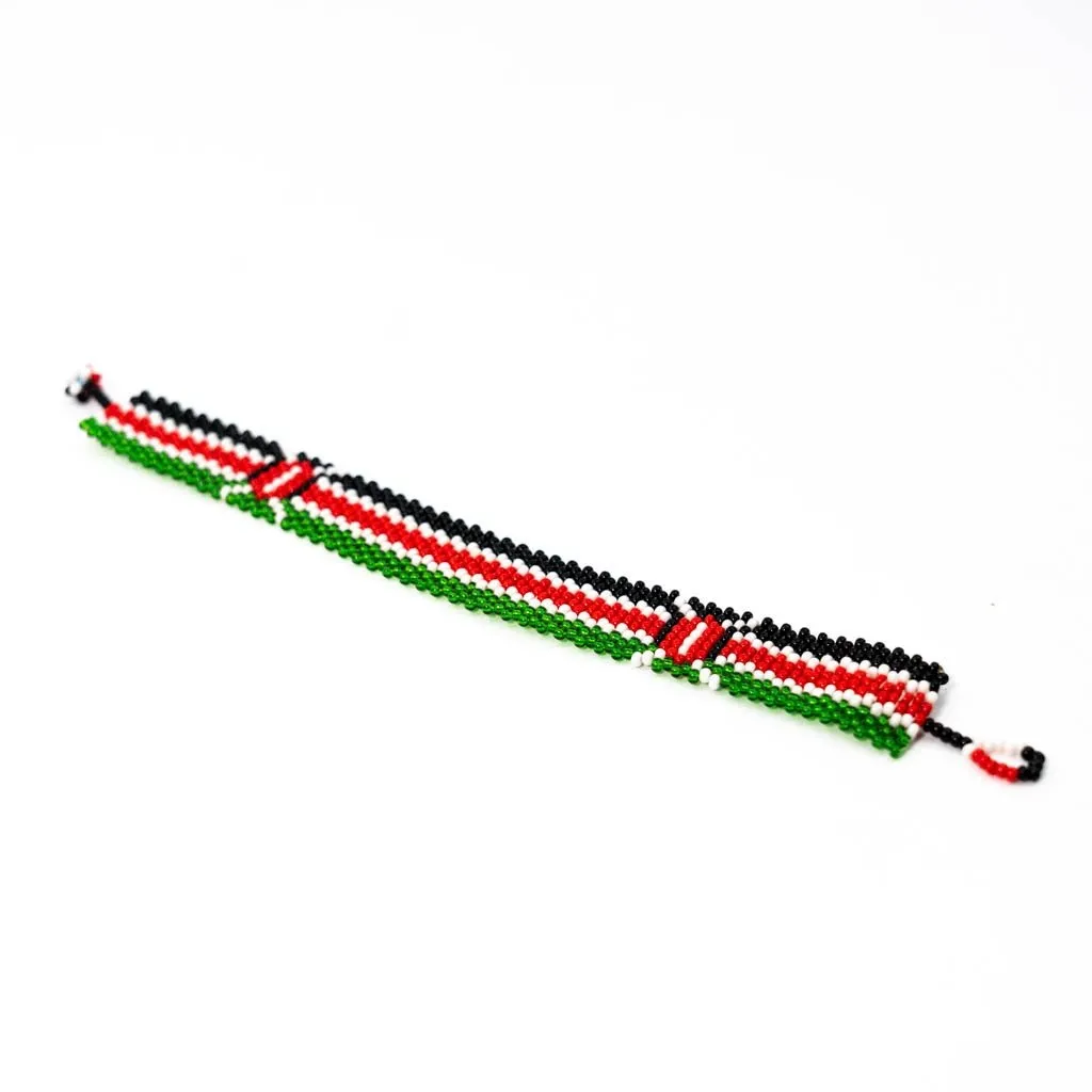 Bracelet -  Kenya Flag Seed Bead