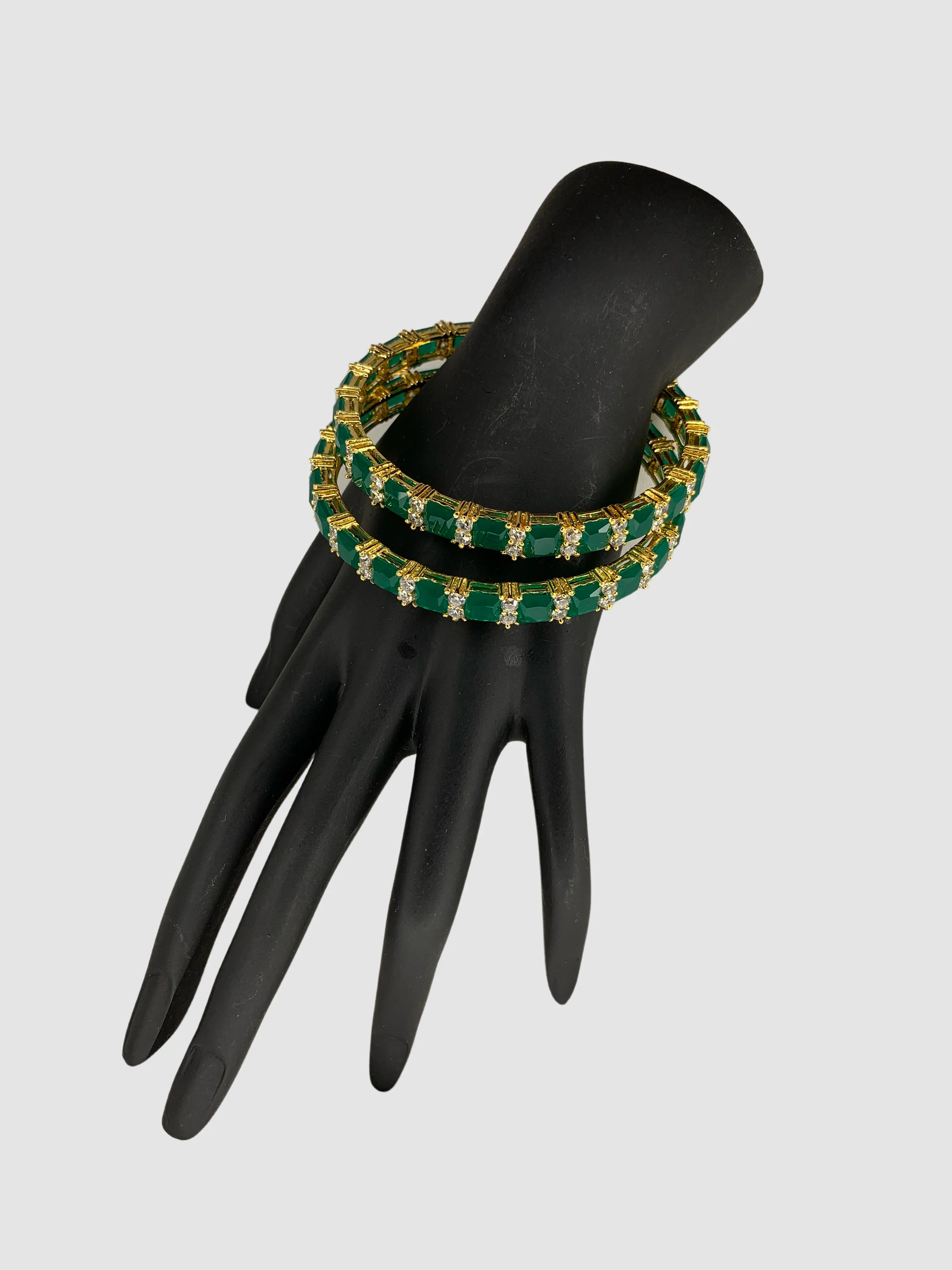 Cz studded with green