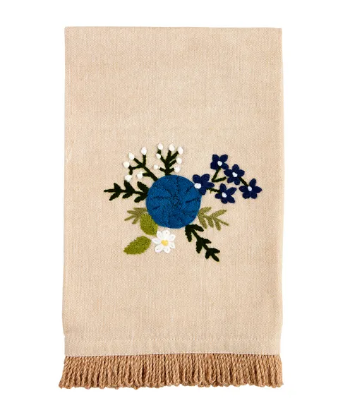 Floral Embroidery Towel