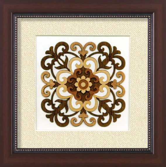 Floral Wall Hanging Wood Craft 8x8 Inch By India Kreations Decor