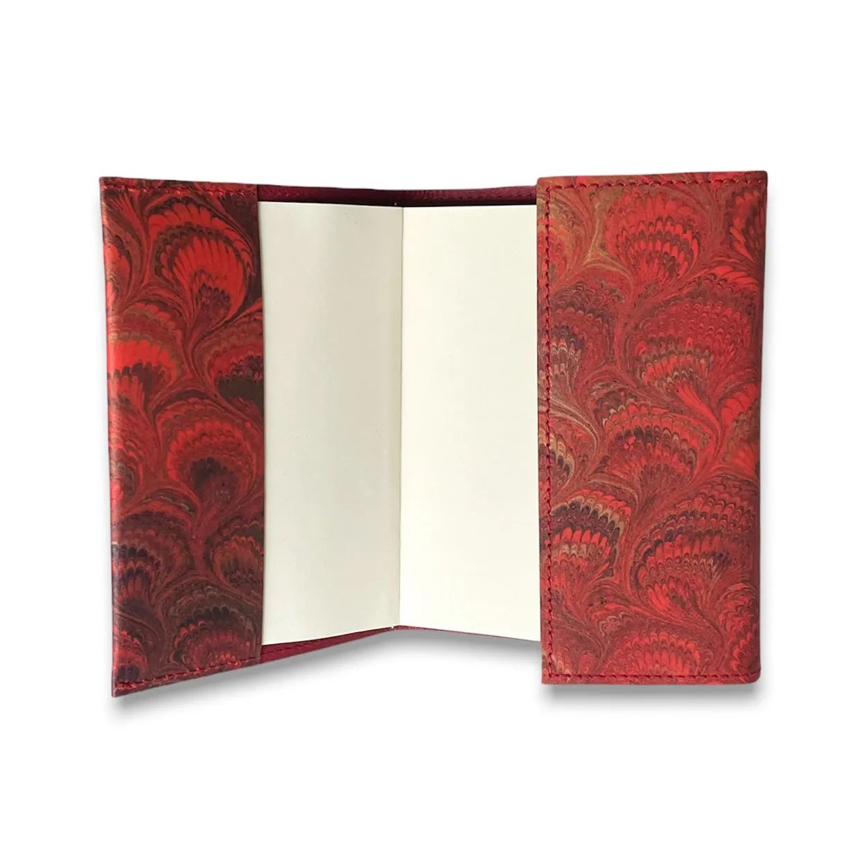 Florentine Sketchbook Marble Red Leather