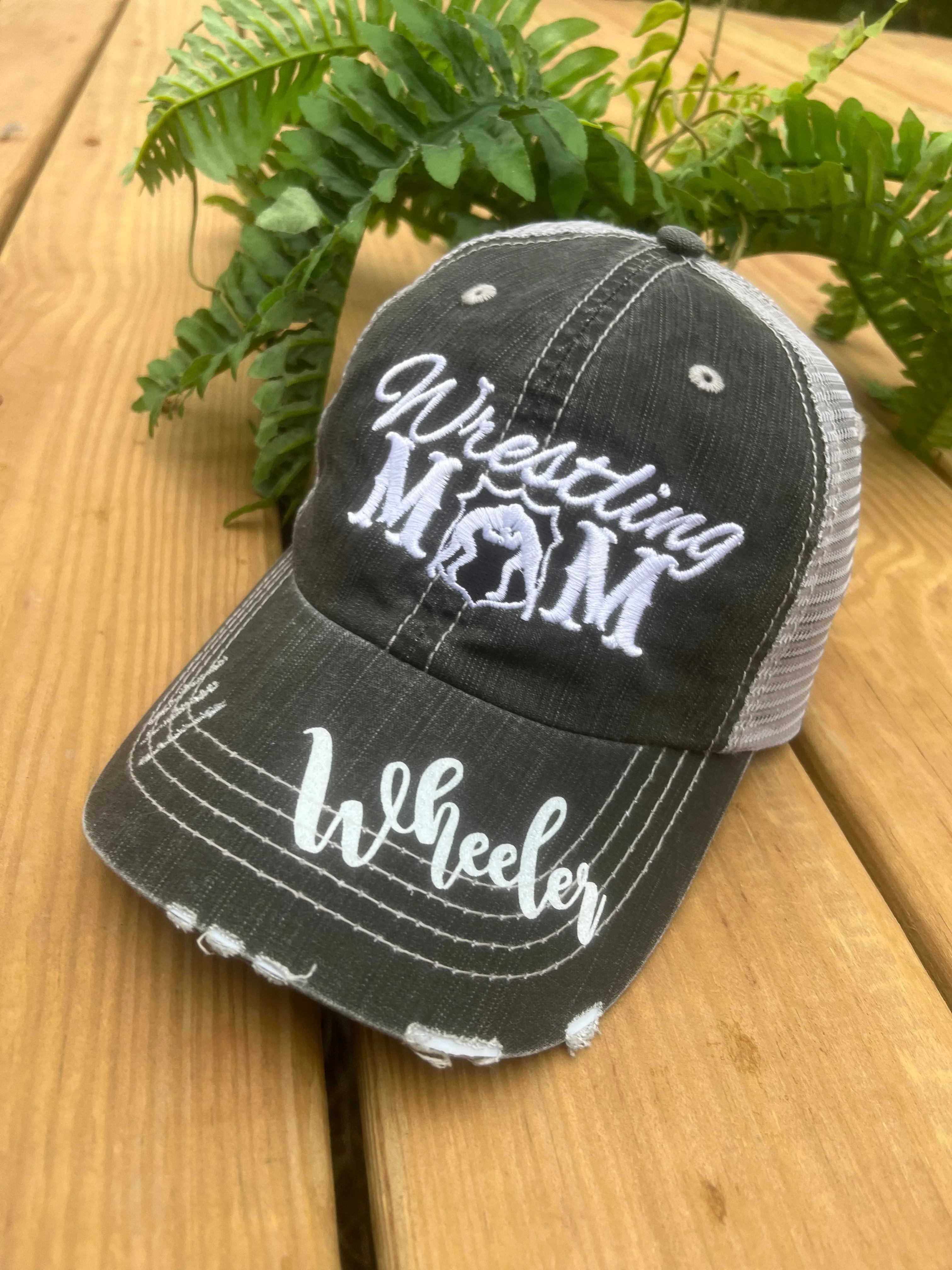 Hats Sports Boat Barn Racing Camping Lake Personalized Football mom hat Embroidered distressed womens trucker cap SHIPS in 2-3 days