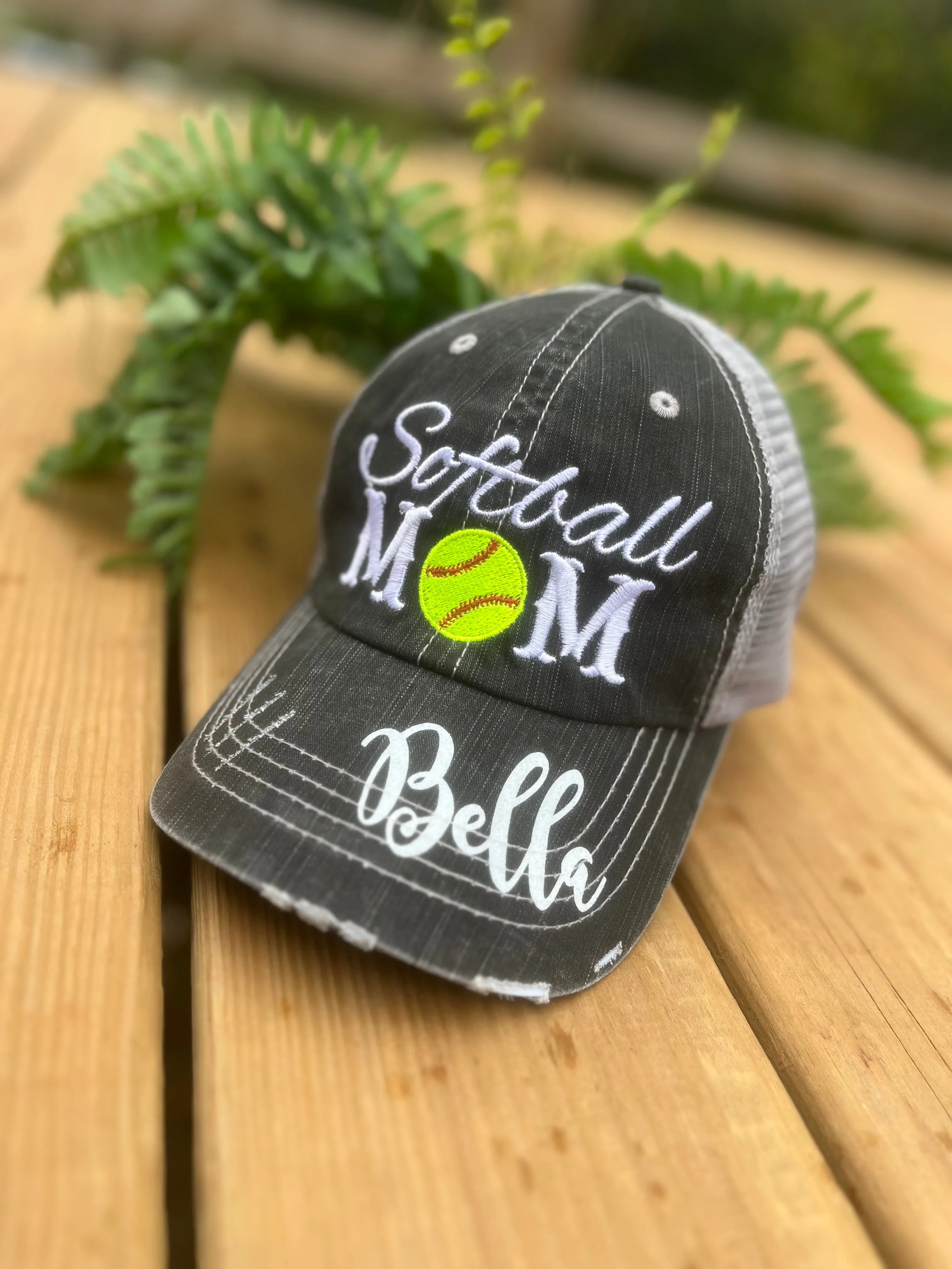 Hats Sports Boat Barn Racing Camping Lake Personalized Football mom hat Embroidered distressed womens trucker cap SHIPS in 2-3 days