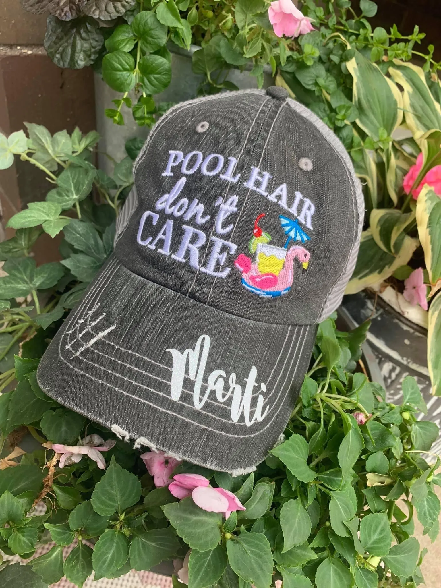 Hats Sports Boat Barn Racing Camping Lake Personalized Football mom hat Embroidered distressed womens trucker cap SHIPS in 2-3 days