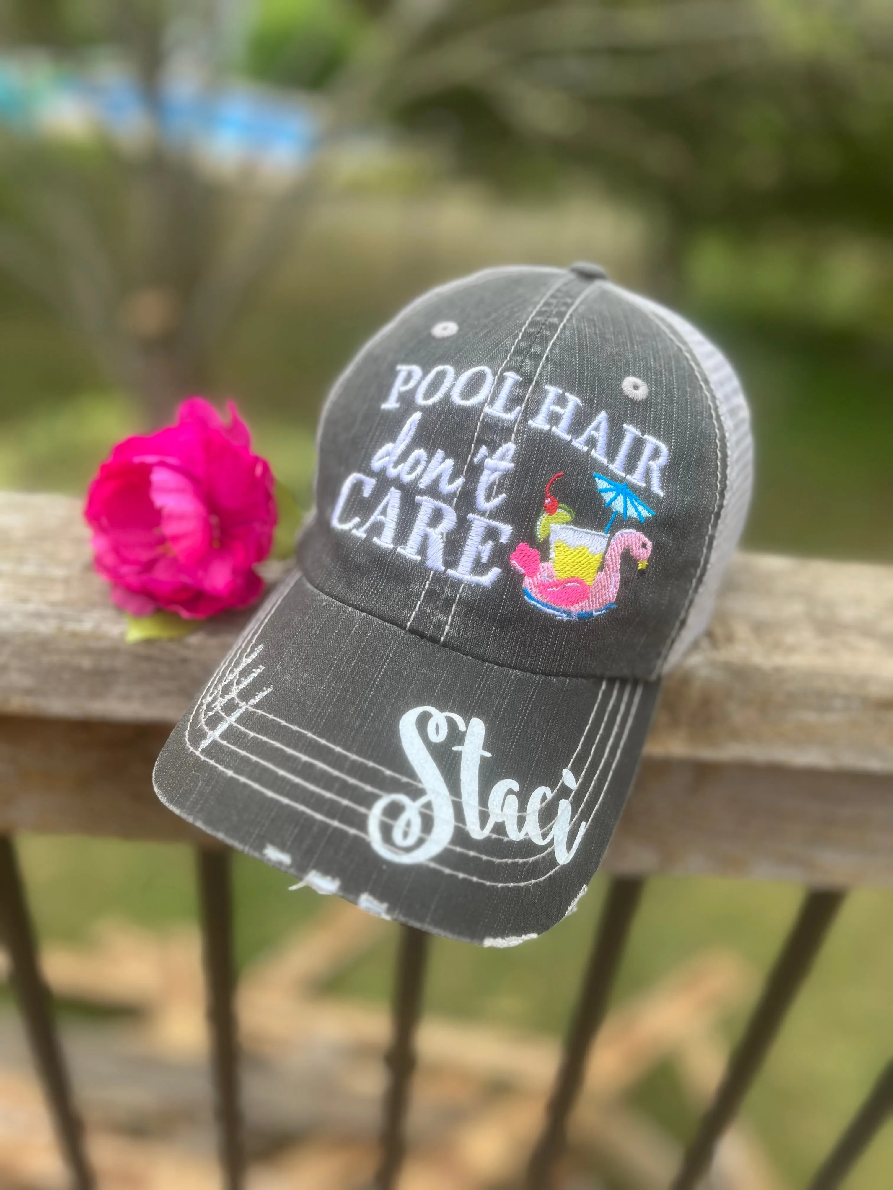 Hats Sports Boat Barn Racing Camping Lake Personalized Football mom hat Embroidered distressed womens trucker cap SHIPS in 2-3 days