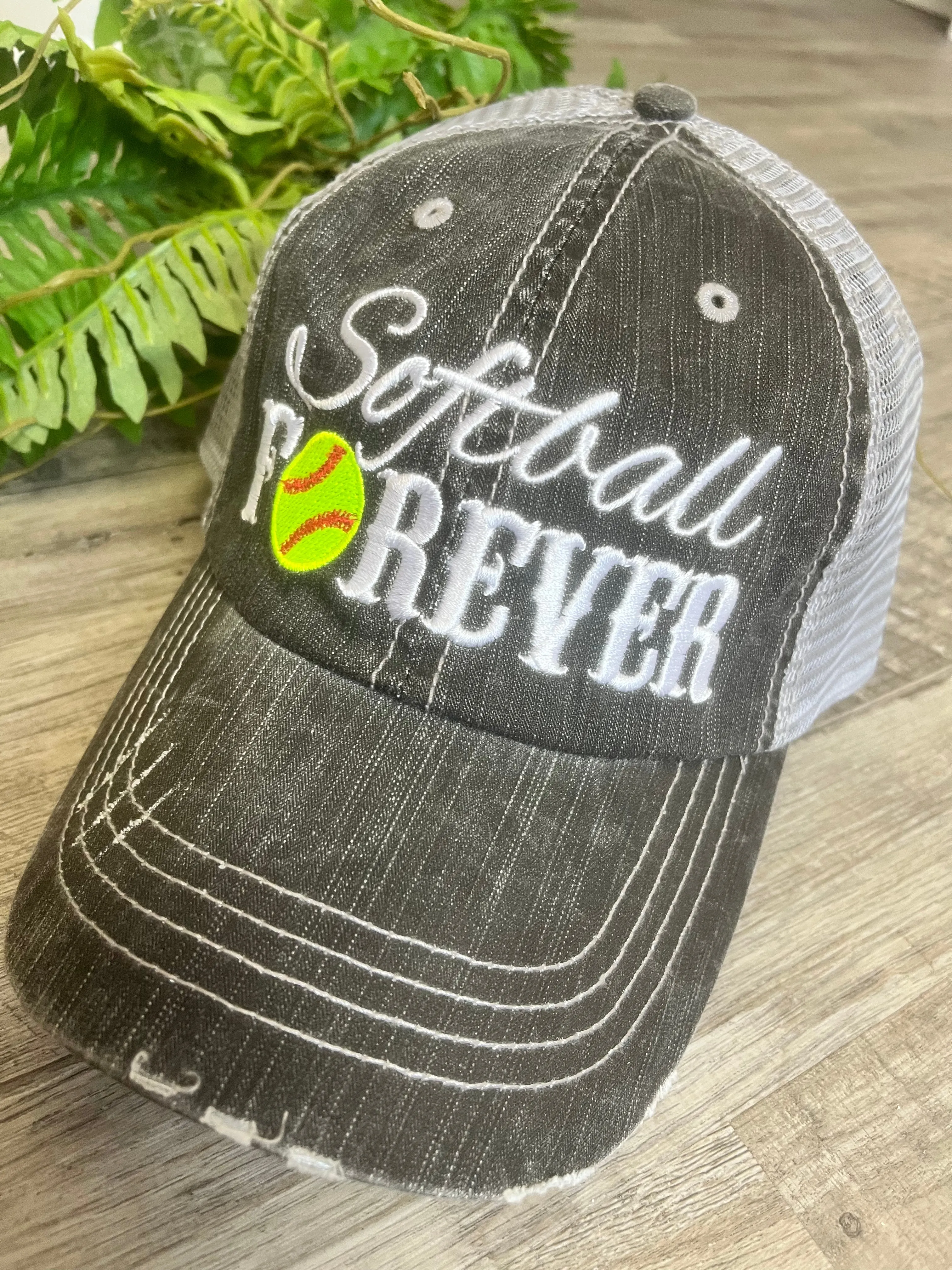 Hats Sports Boat Barn Racing Camping Lake Personalized Football mom hat Embroidered distressed womens trucker cap SHIPS in 2-3 days