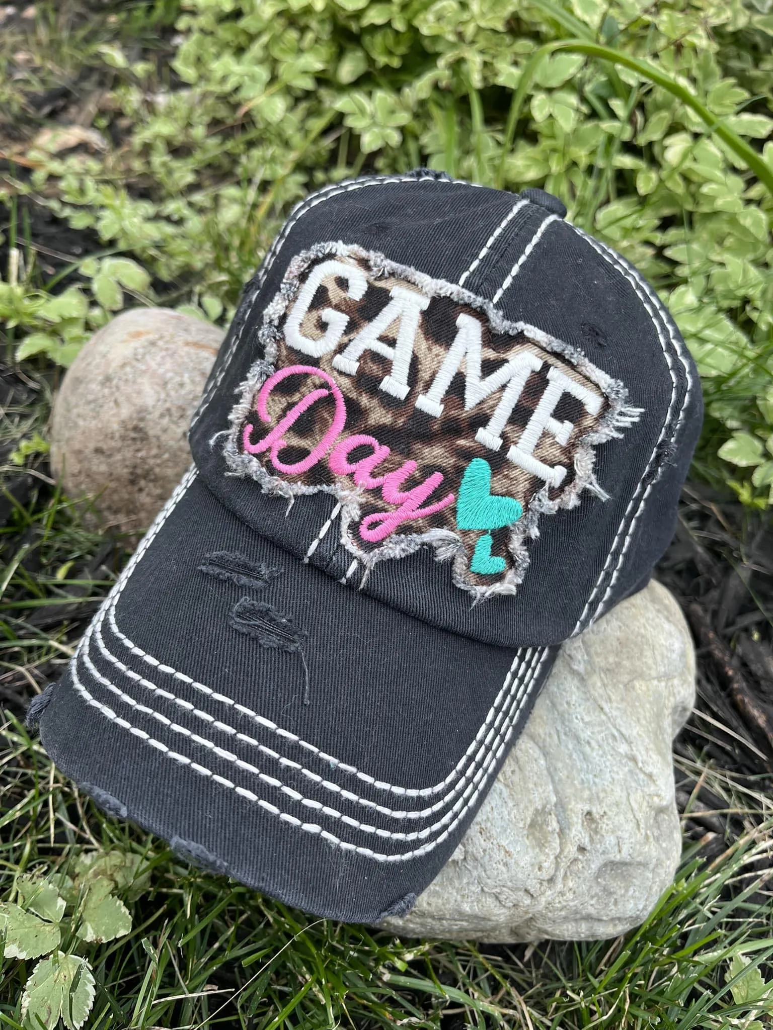Hats Sports Boat Barn Racing Camping Lake Personalized Football mom hat Embroidered distressed womens trucker cap SHIPS in 2-3 days