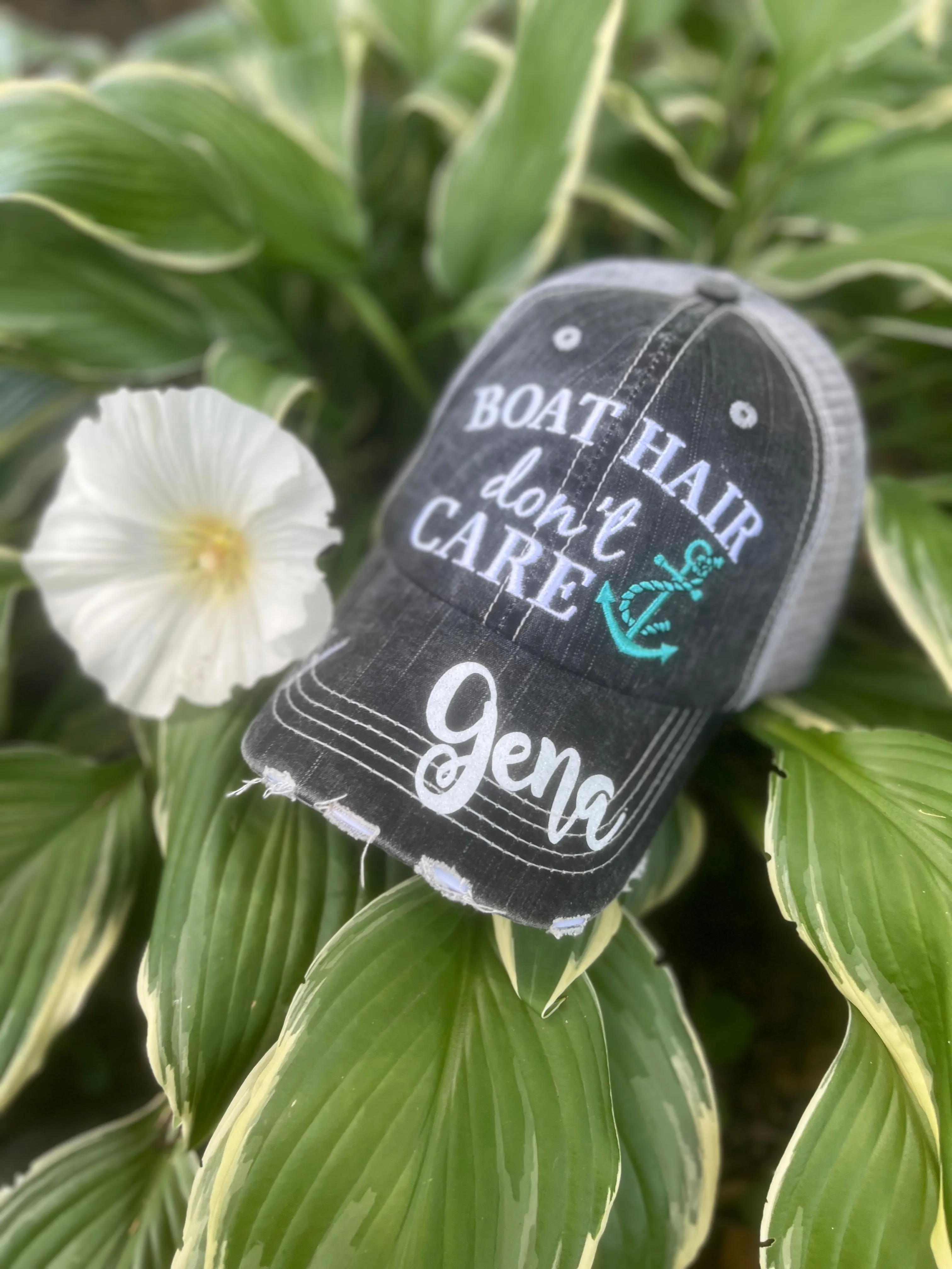 Hats Sports Boat Barn Racing Camping Lake Personalized Football mom hat Embroidered distressed womens trucker cap SHIPS in 2-3 days