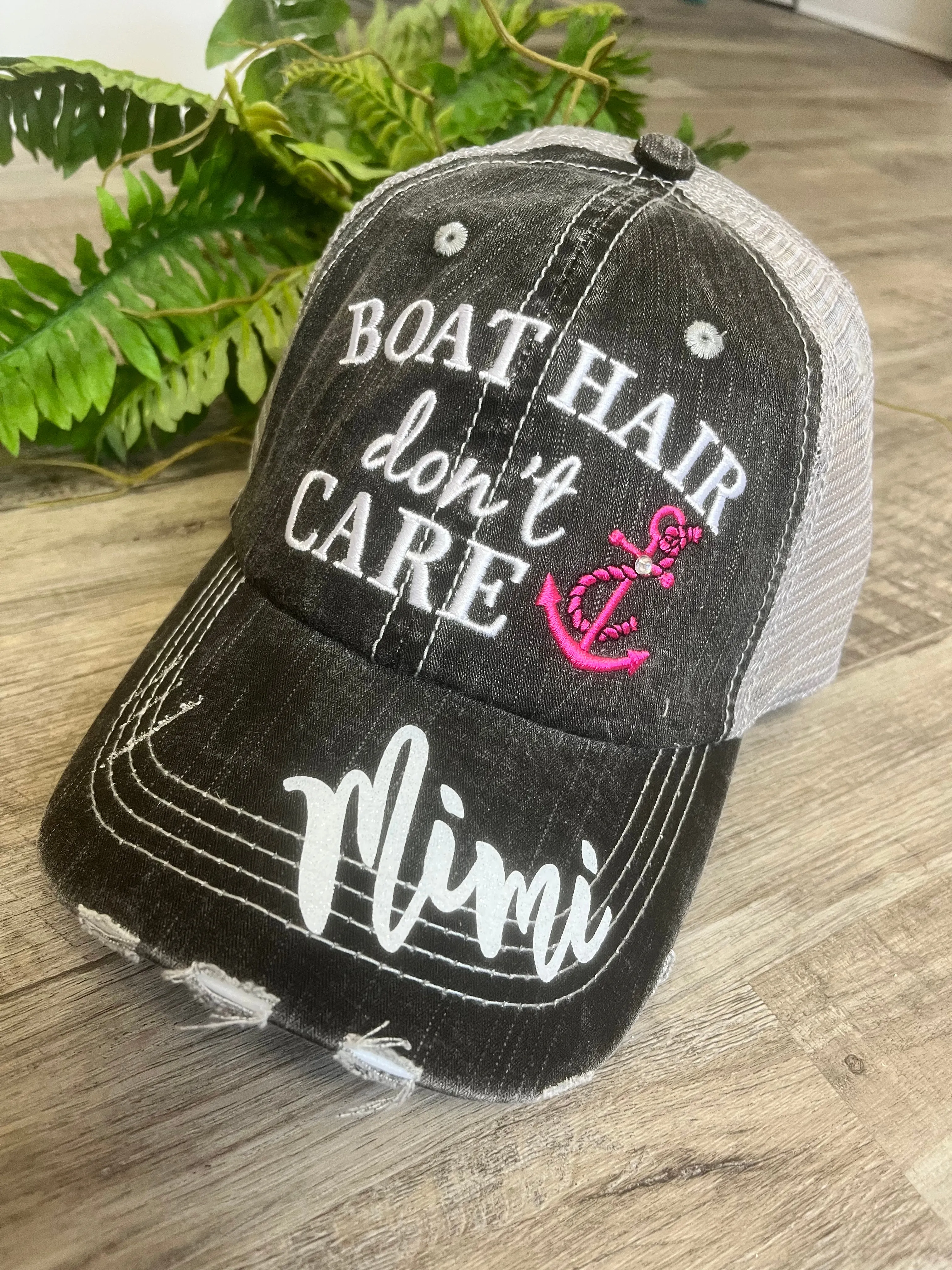 Hats Sports Boat Barn Racing Camping Lake Personalized Football mom hat Embroidered distressed womens trucker cap SHIPS in 2-3 days