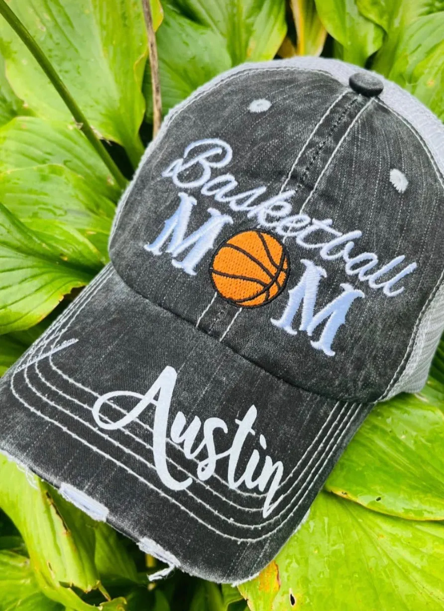 Hats Sports Boat Barn Racing Camping Lake Personalized Football mom hat Embroidered distressed womens trucker cap SHIPS in 2-3 days