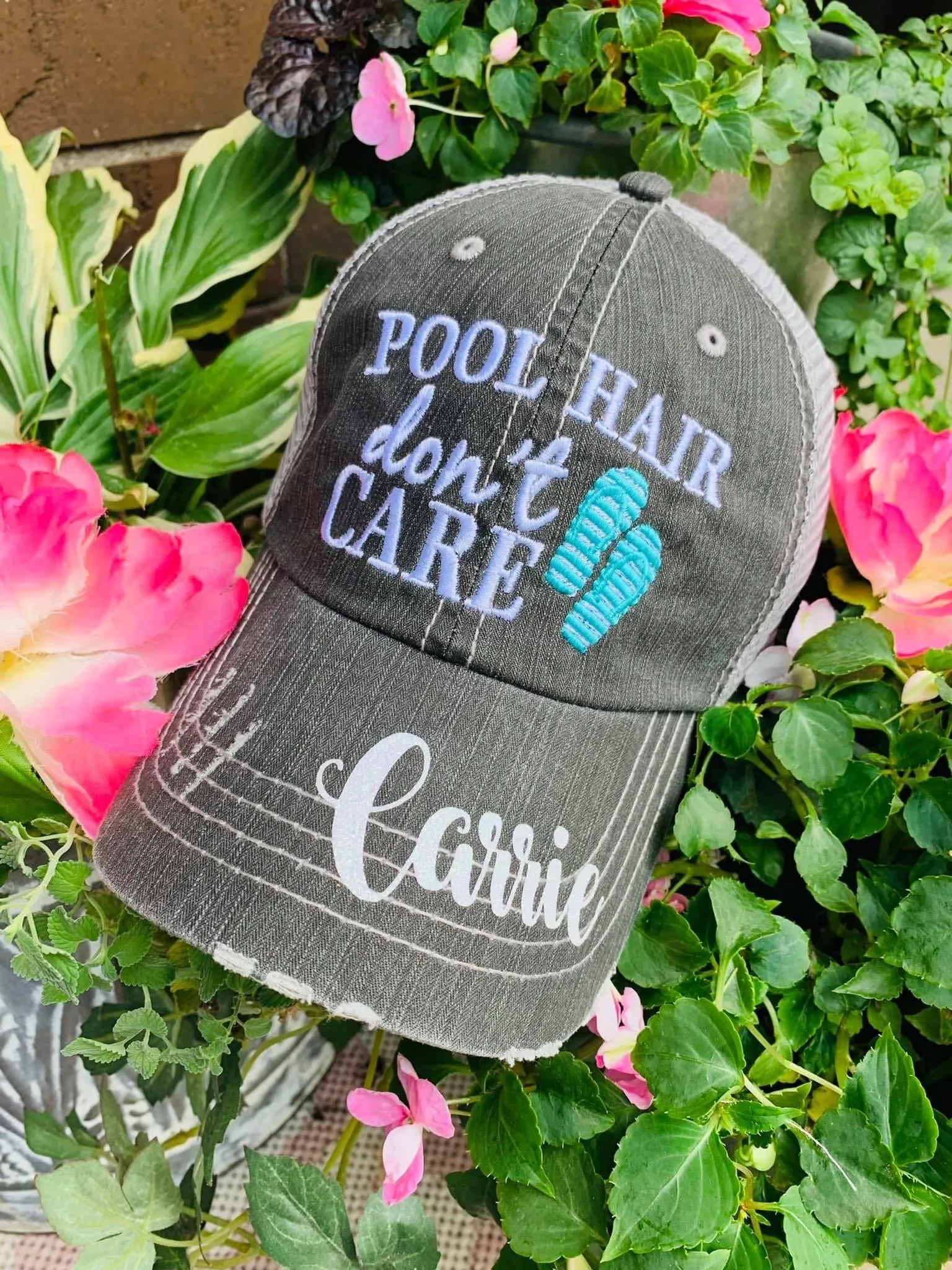 Hats Sports Boat Barn Racing Camping Lake Personalized Football mom hat Embroidered distressed womens trucker cap SHIPS in 2-3 days