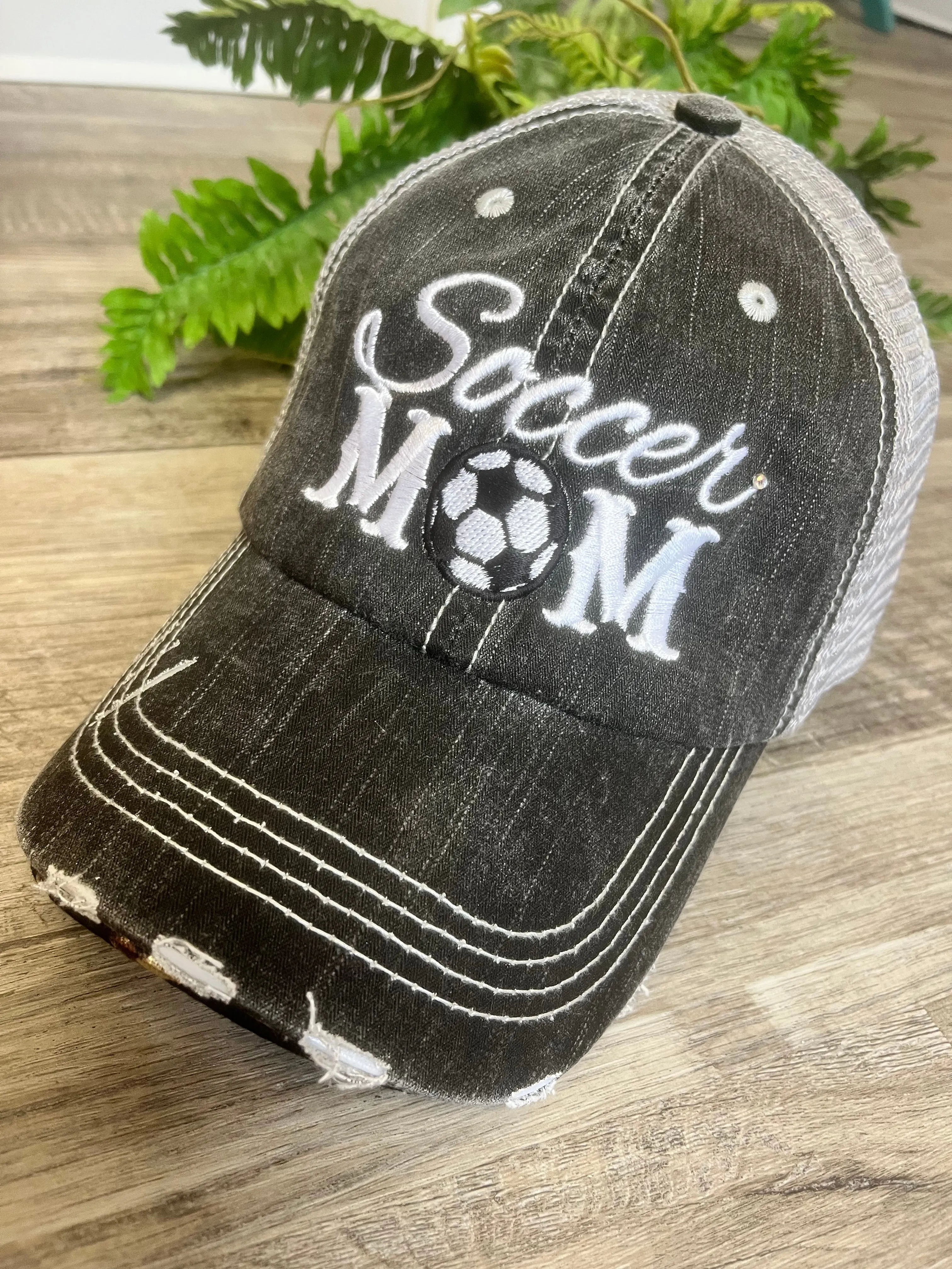 Hats Sports Boat Barn Racing Camping Lake Personalized Football mom hat Embroidered distressed womens trucker cap SHIPS in 2-3 days