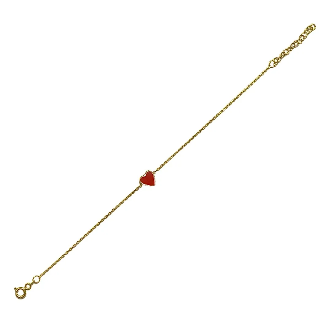 Heart Love Enamel Bracelet