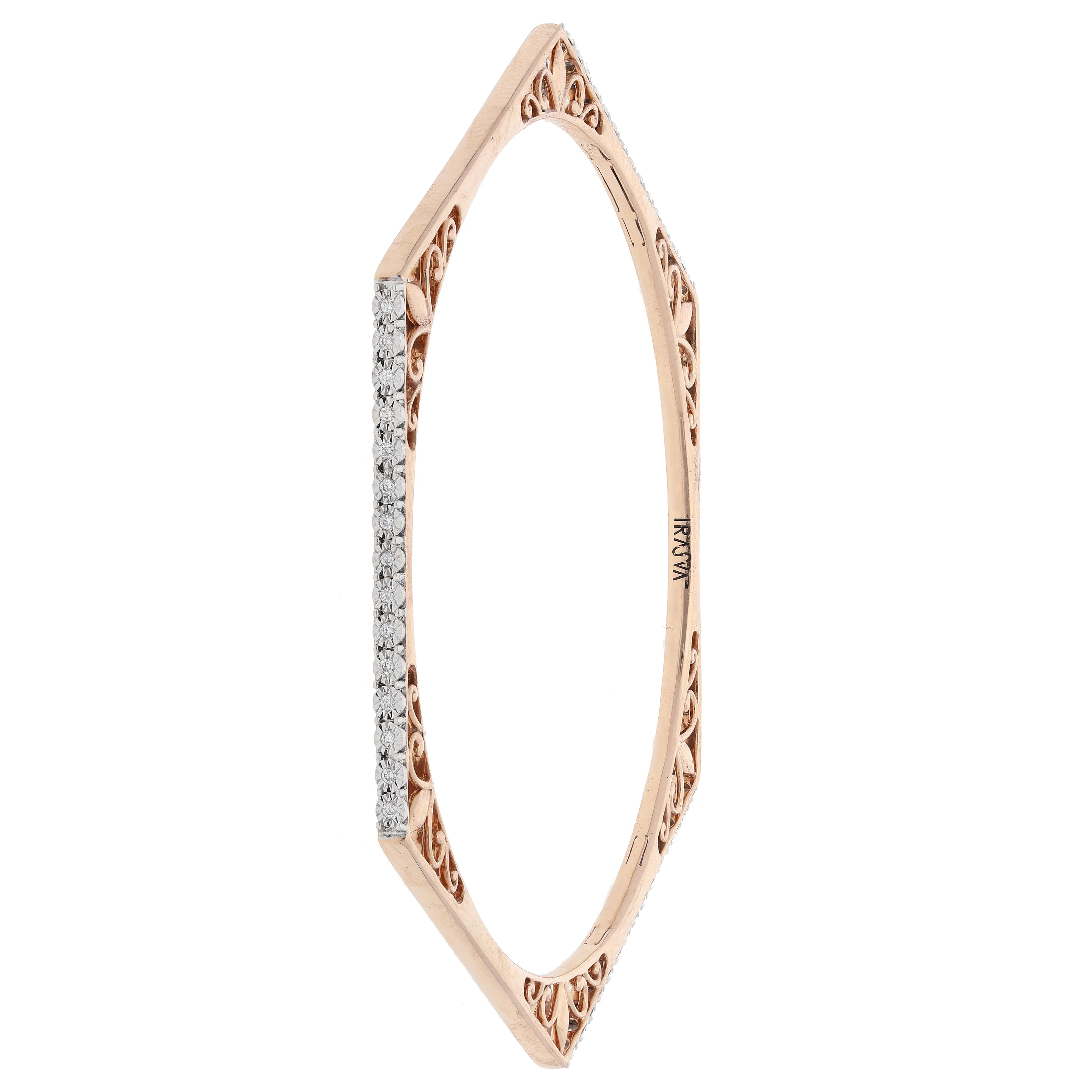Hexagon Diamond Bangle