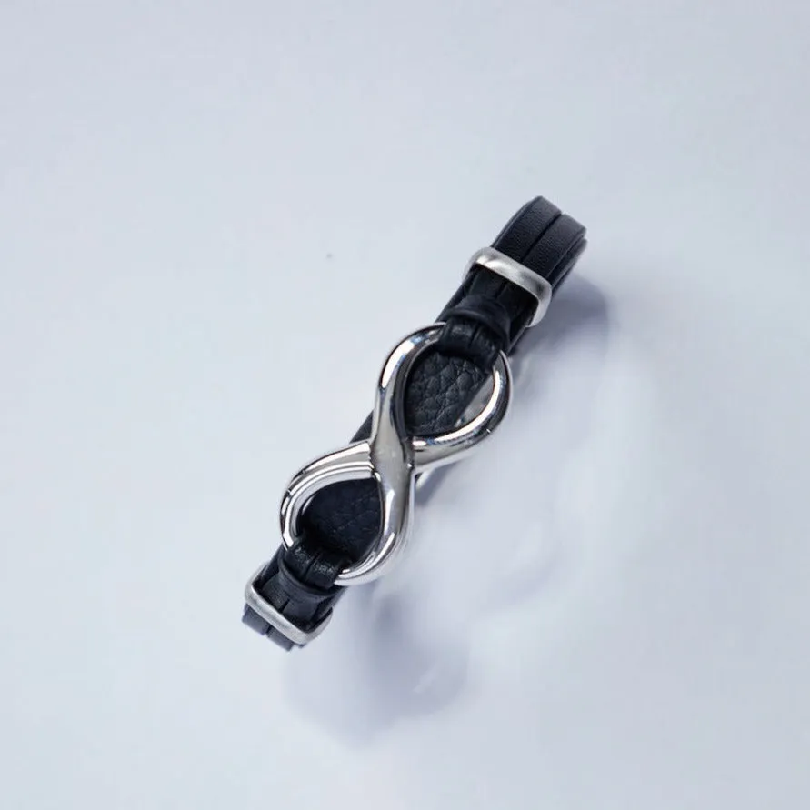 Infinity leather bracelet