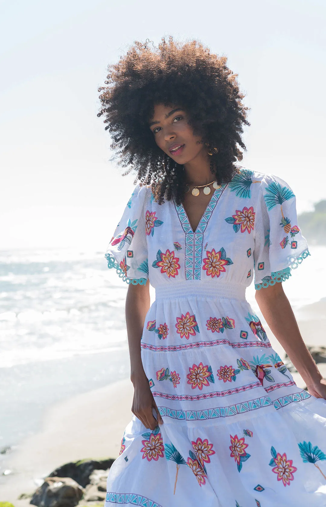 Journey Embroidered Maxi Dress