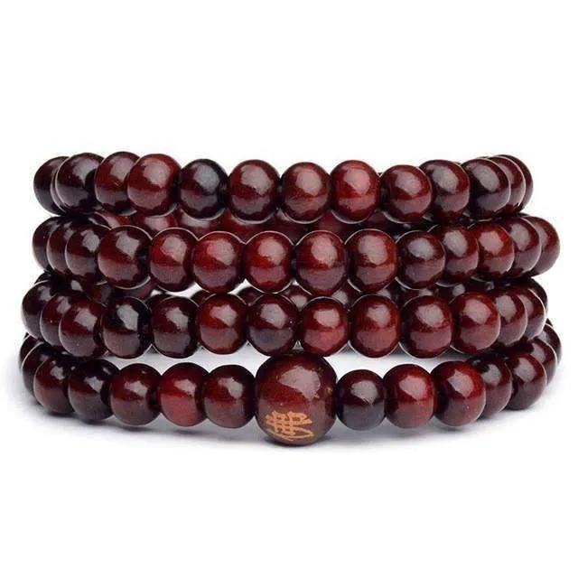 Natural Sandalwood Buddhist Wood Prayer Bracelet