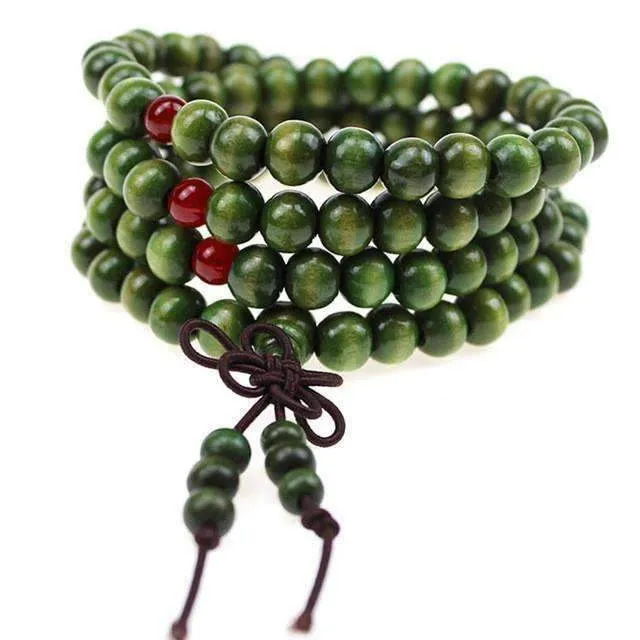Natural Sandalwood Buddhist Wood Prayer Bracelet