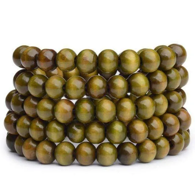 Natural Sandalwood Buddhist Wood Prayer Bracelet
