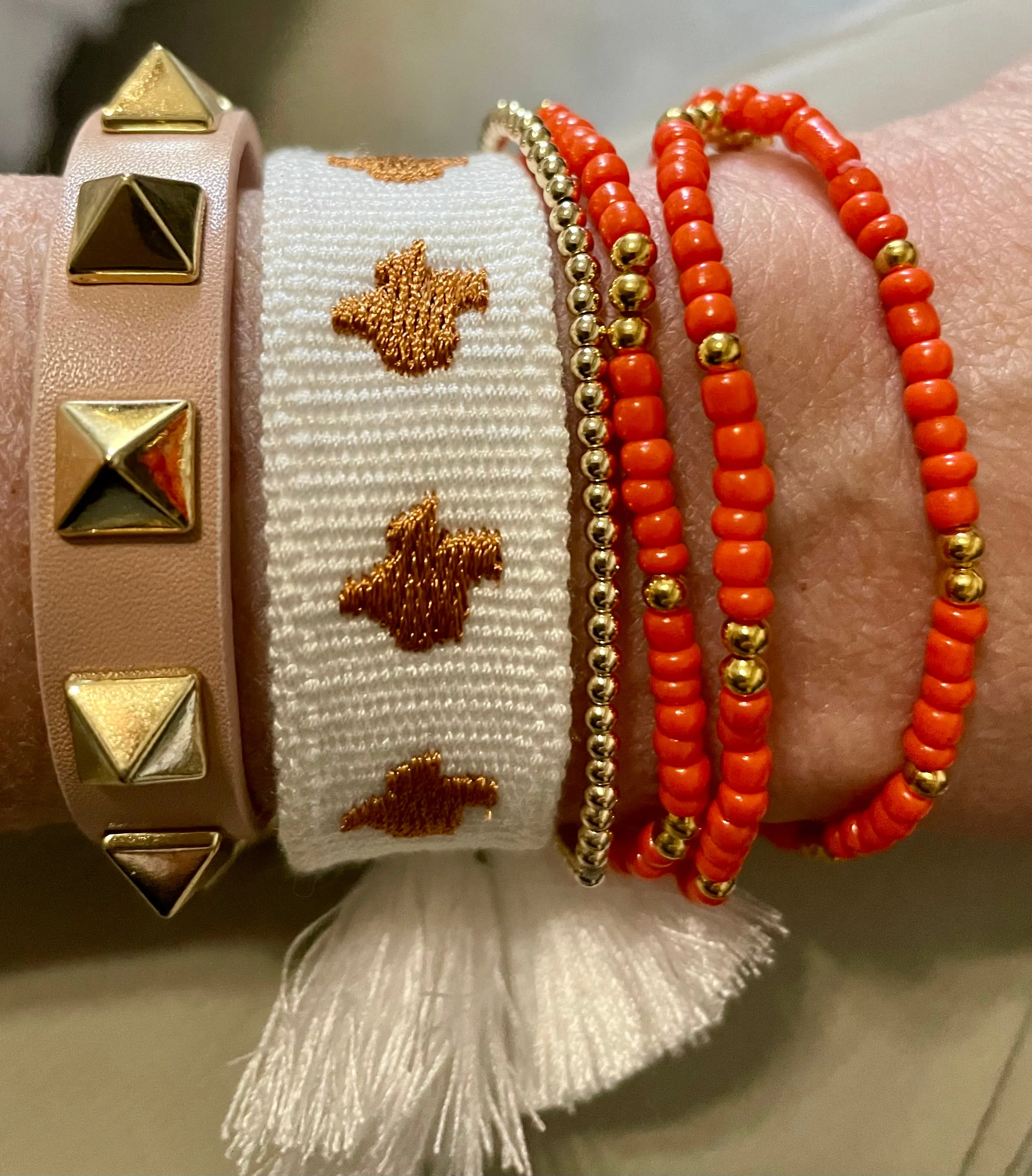 Texas Team Tassel Bracelet
